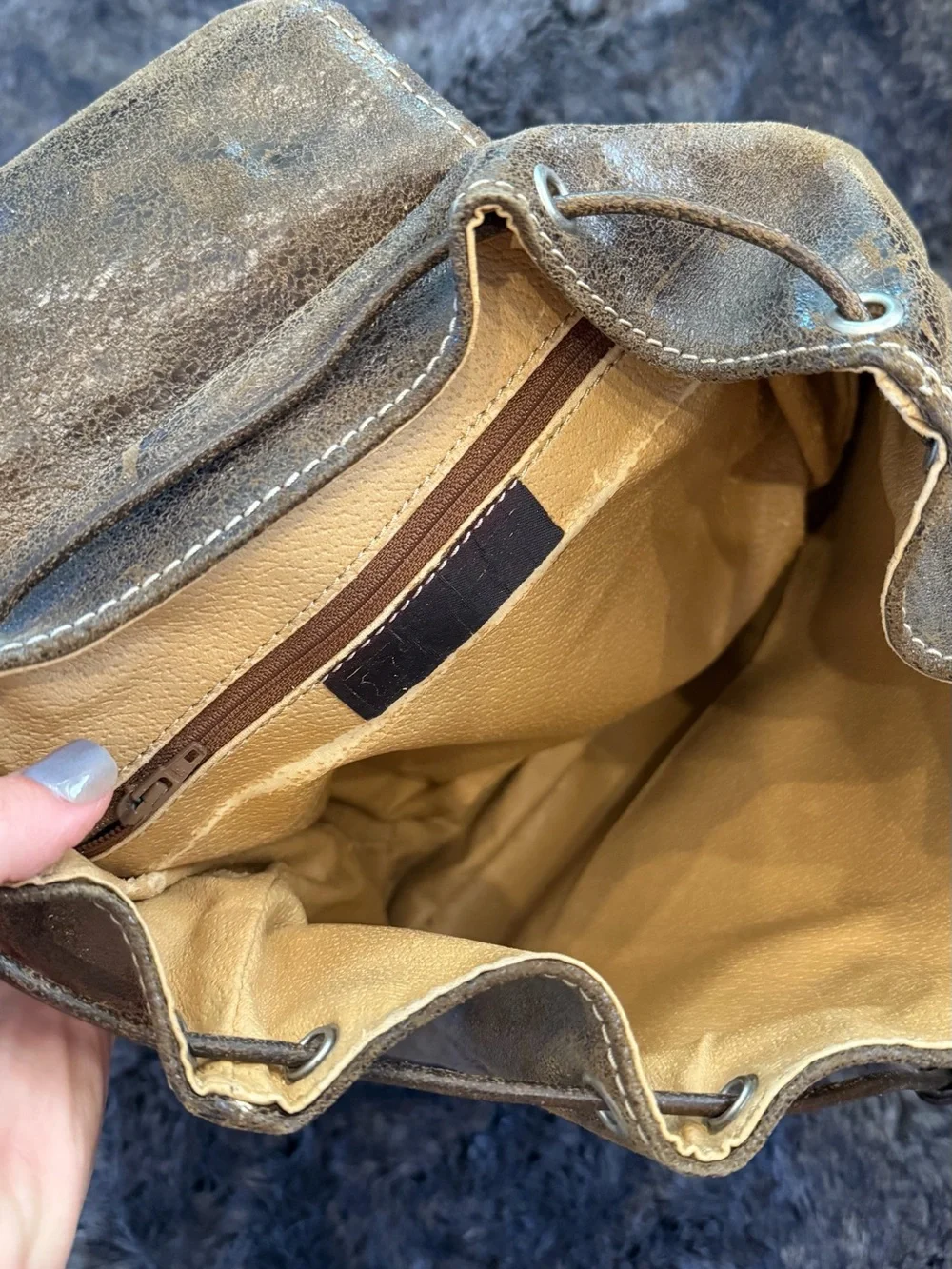 Robe di Firenze leather backpack  - Vintage Style